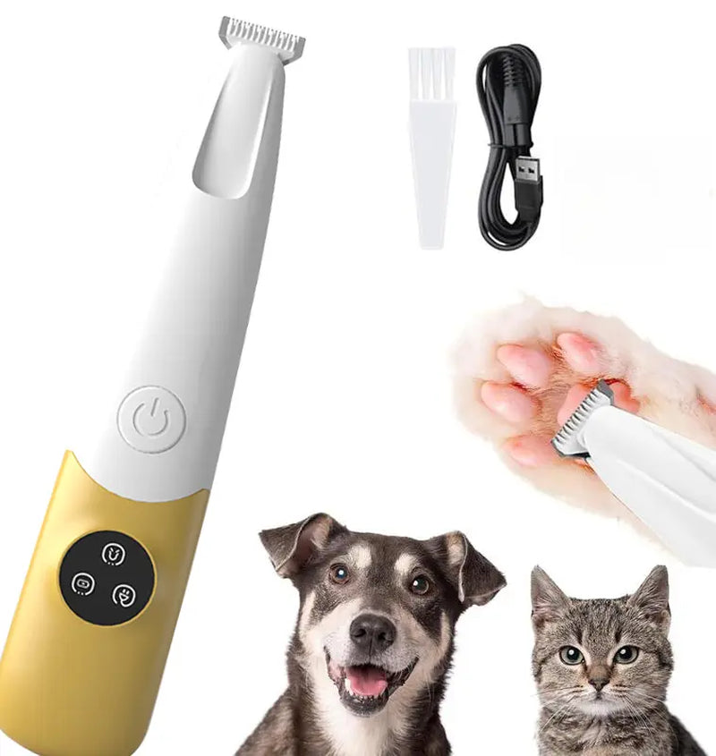 Summervibes Petlovers Rechargeable Pet Hair Trimmer Kit, Pet Paw Trimmer, Cordless Quiet Dog Trimmer for Grooming with LED Light, Small Dog Grooming Clippers for Dogs & Cats, Pet Grooming Tool,Waterproof, Low Noise Pet Shaver